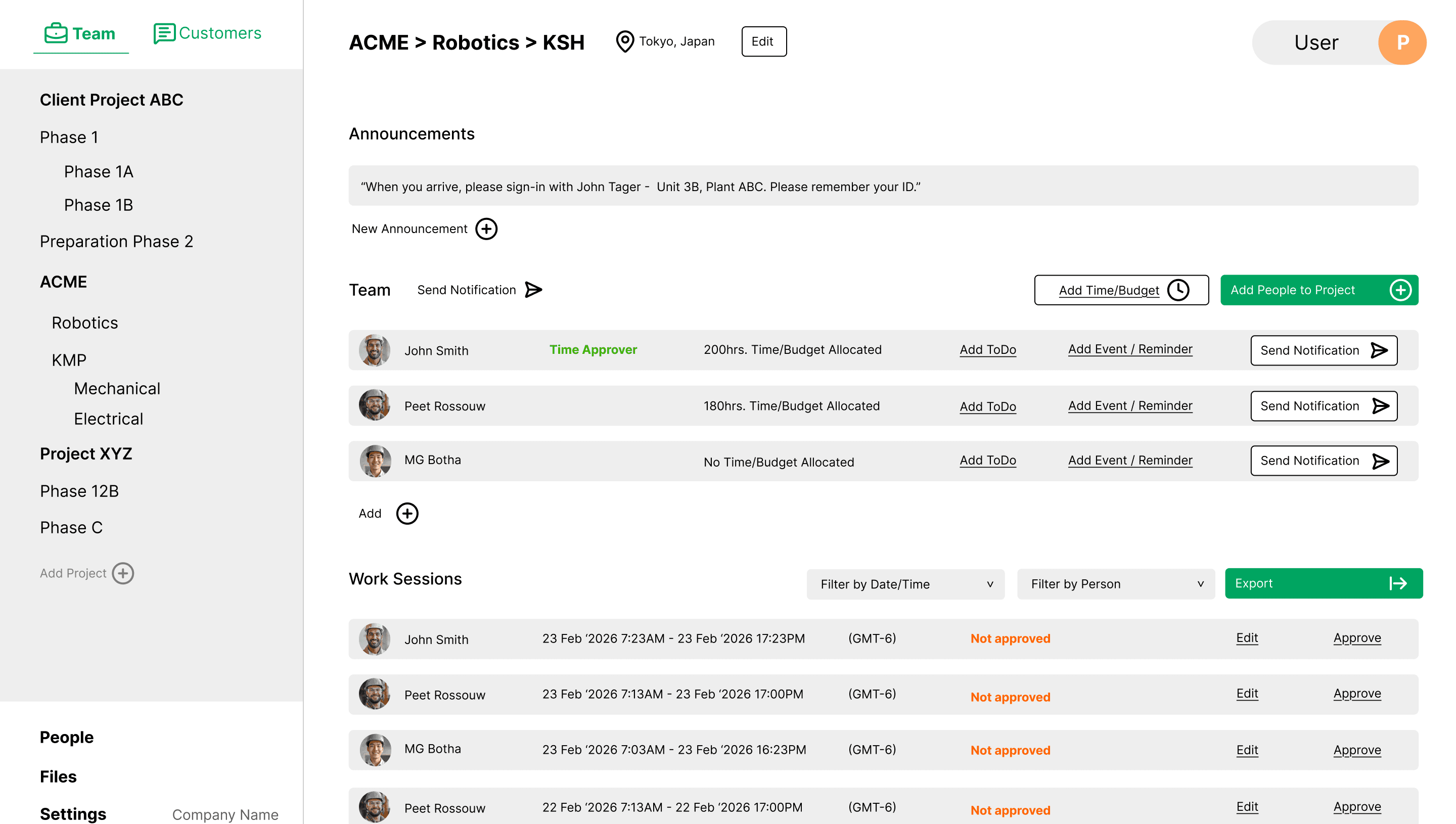 Allign dashboard demo